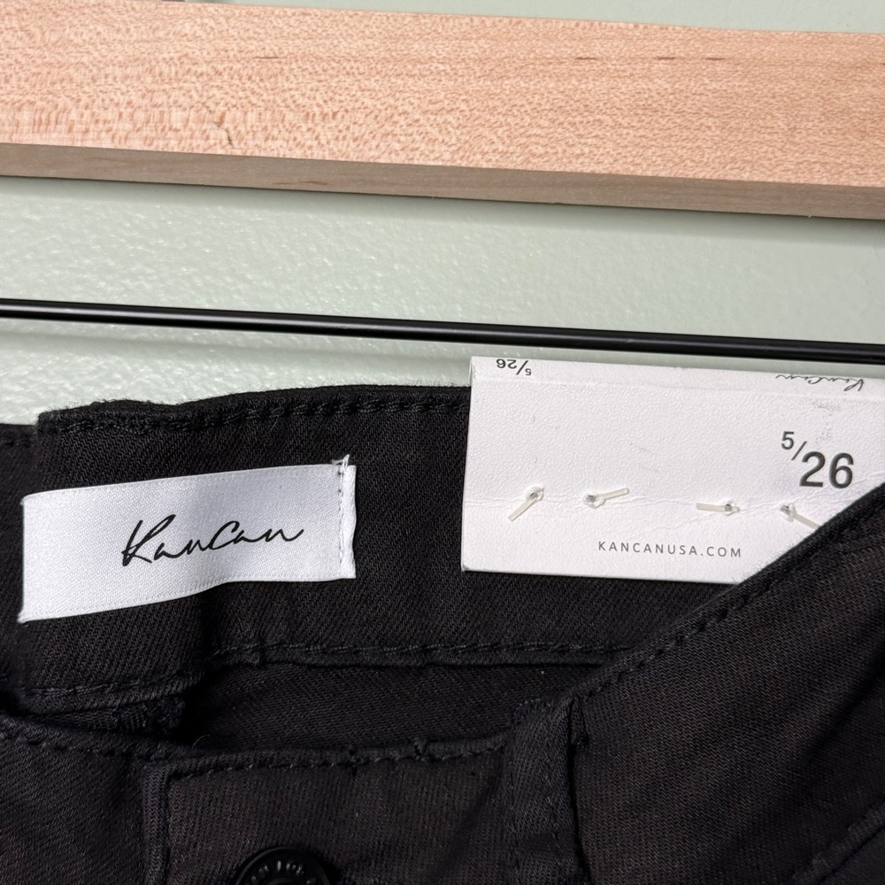 NWT KanCan Destroyed Ankle Skinny Jeans Distressed Black Women’s Size 26 - Picture 8 of 11